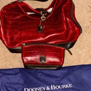 Dooney and Burke purse and cosmetic case